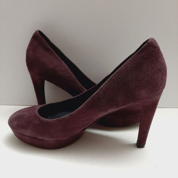ROCKPORT Adiprene Platform Pumps High Heels Purple Suede Leather Sz 8.5 | Eur 39 - Picture 13 of 16